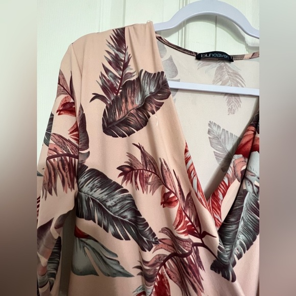 BluHeaven Monstera Plant Wrap Dress Size L - Picture 8 of 10